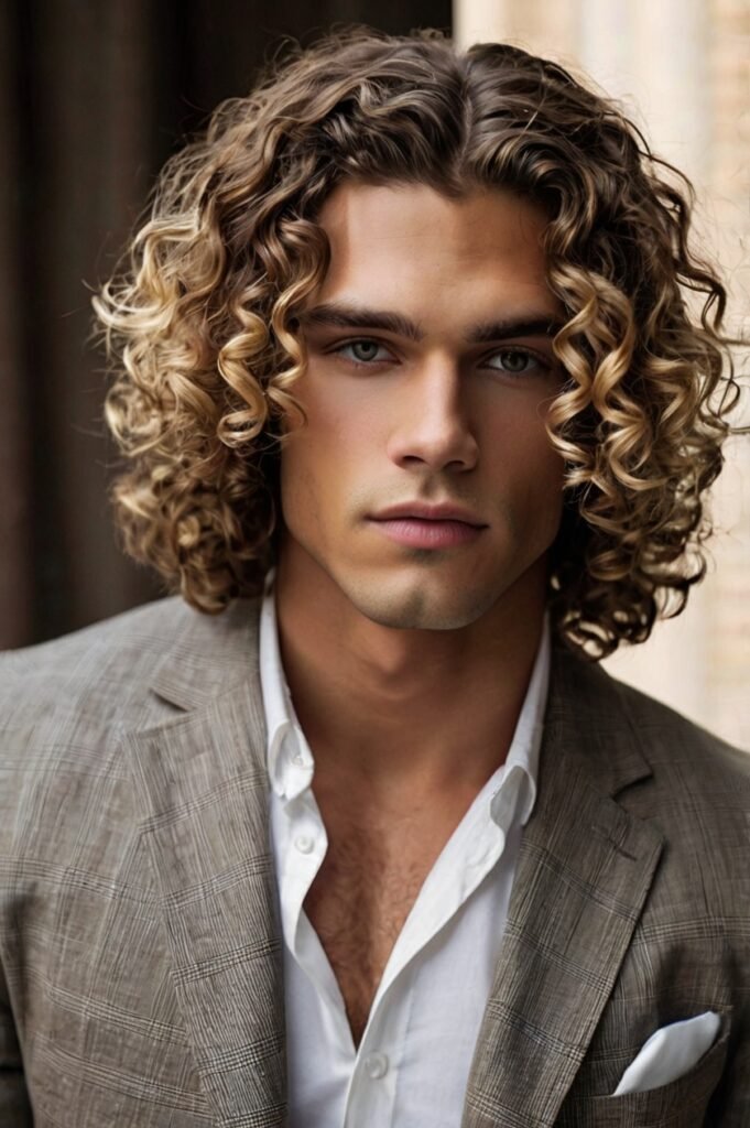 Curly Hair Middle Part