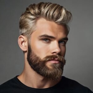 mens hairstyle with beard