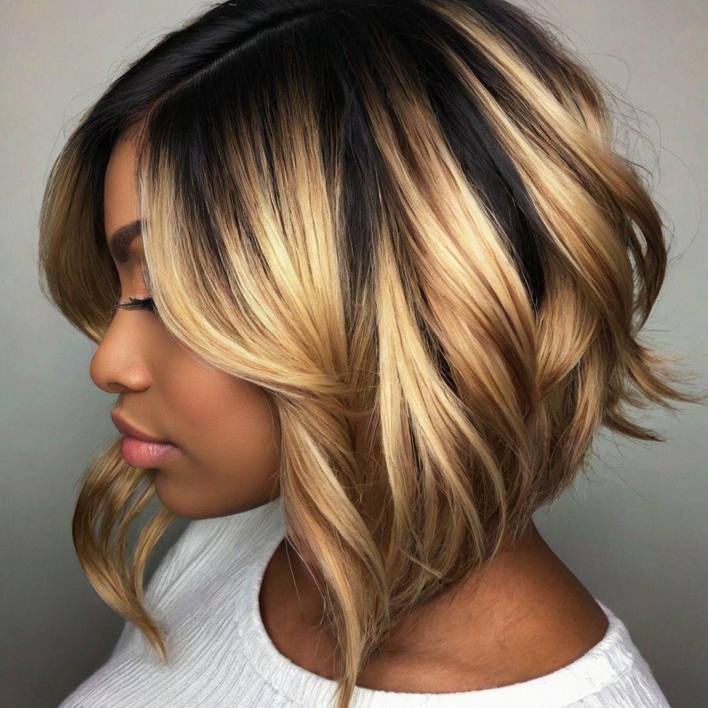 Chic Money Piece Highlight for Black Hair