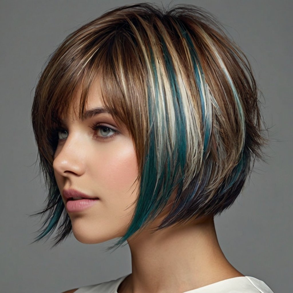 Ear Length Hair Graduated Feathered Cut for Fine Hair