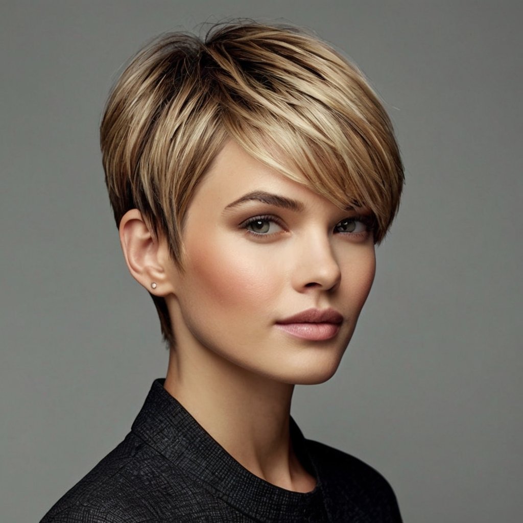 Sleek Choppy Pixie on Thin Hair