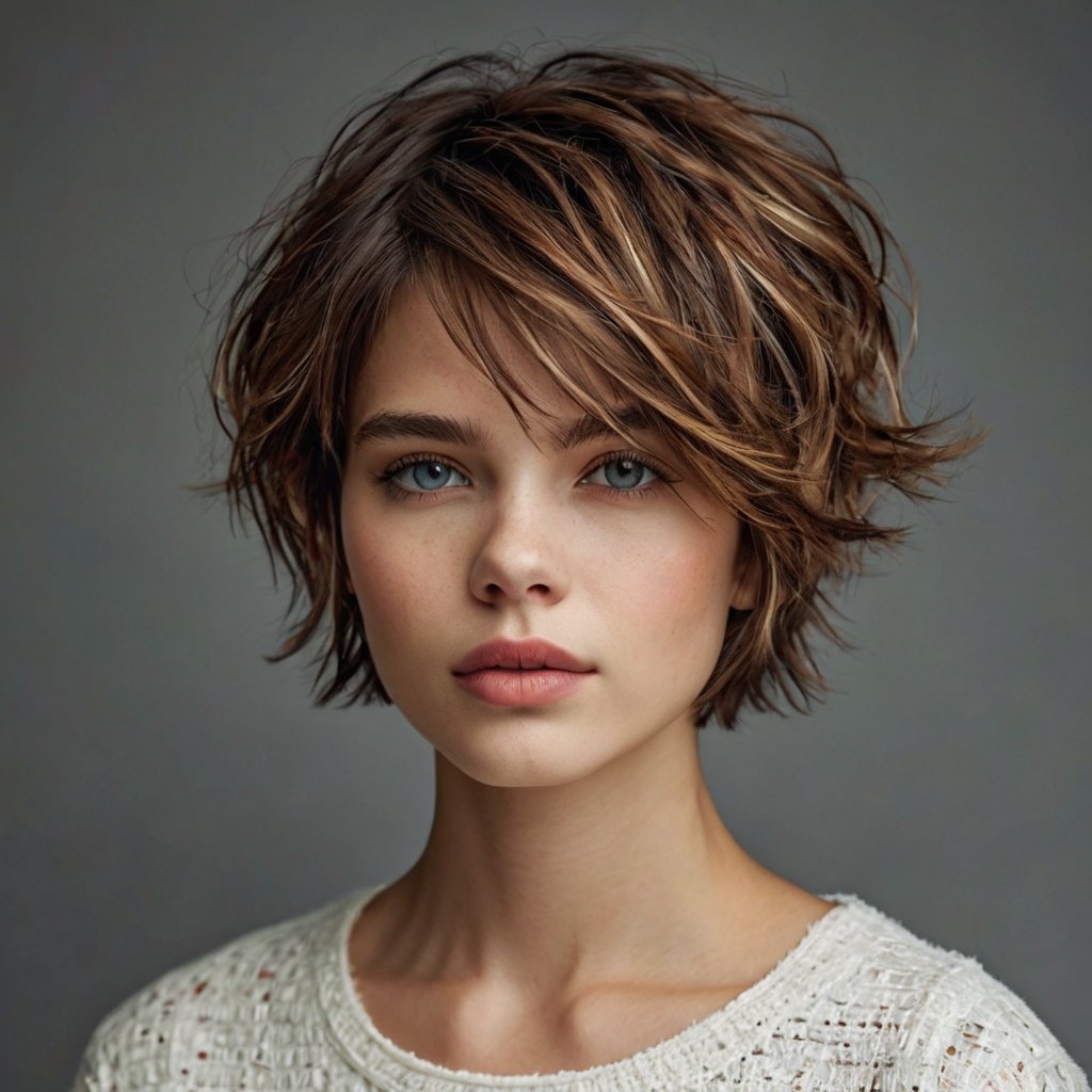 Ear Length Hair Messy Textured Short Cut