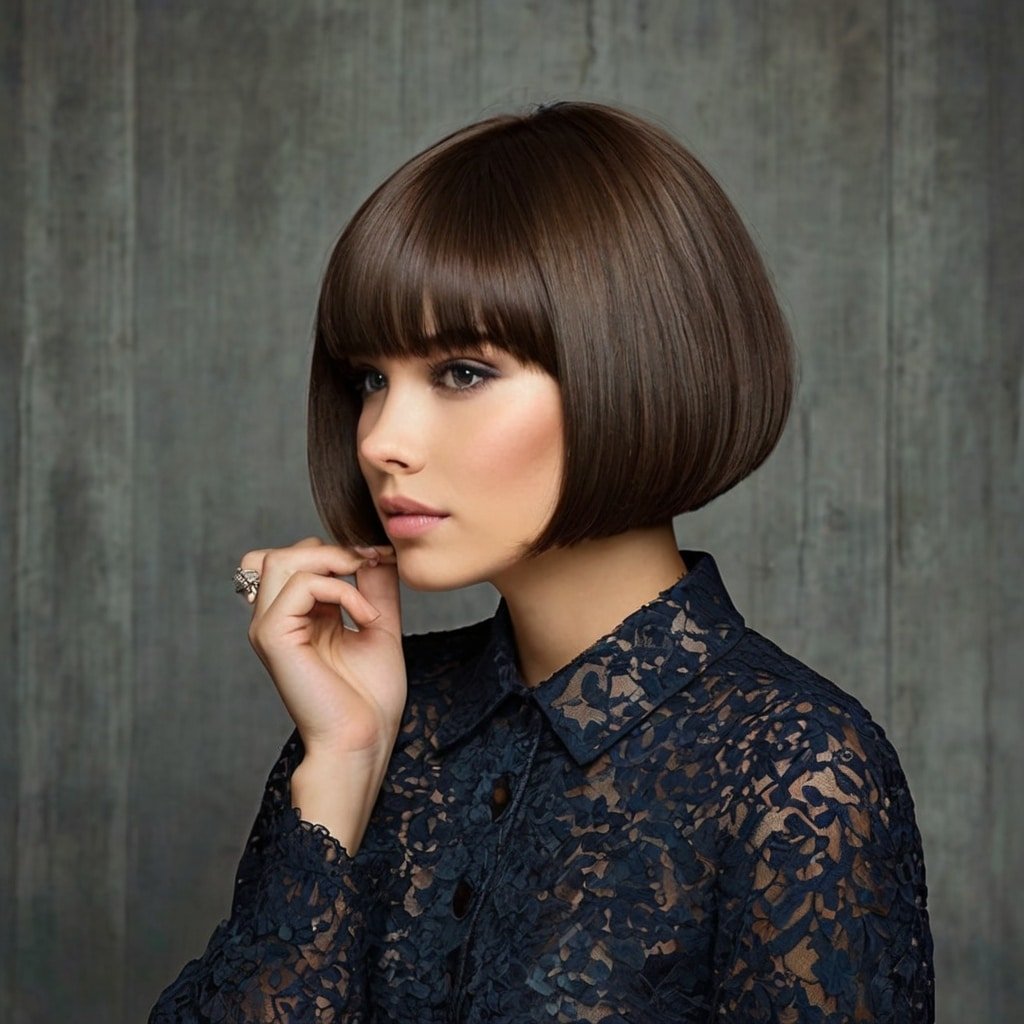 Peekaboo Rich Brunette French Bob