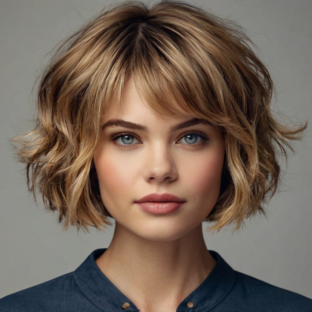 Ear-Length Wavy Bob