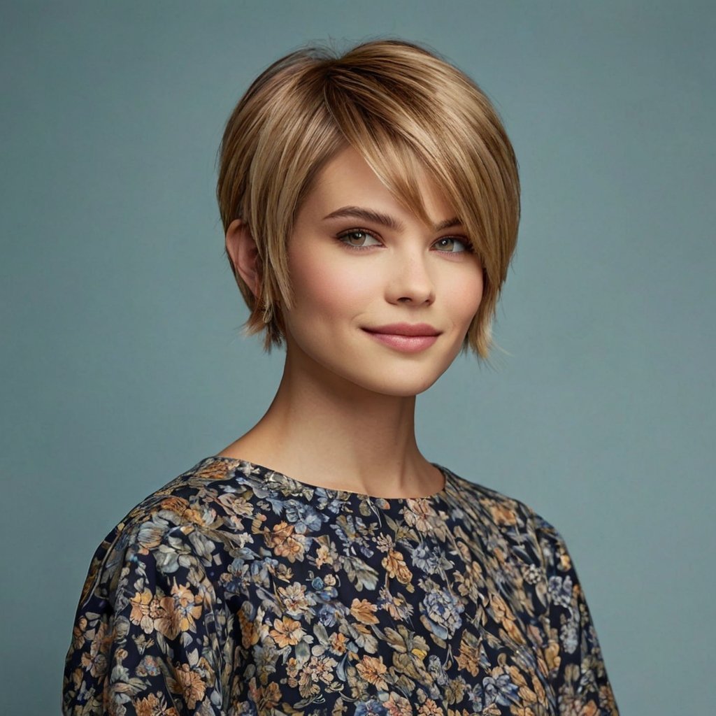 Long Side Bangs on a Pixie
